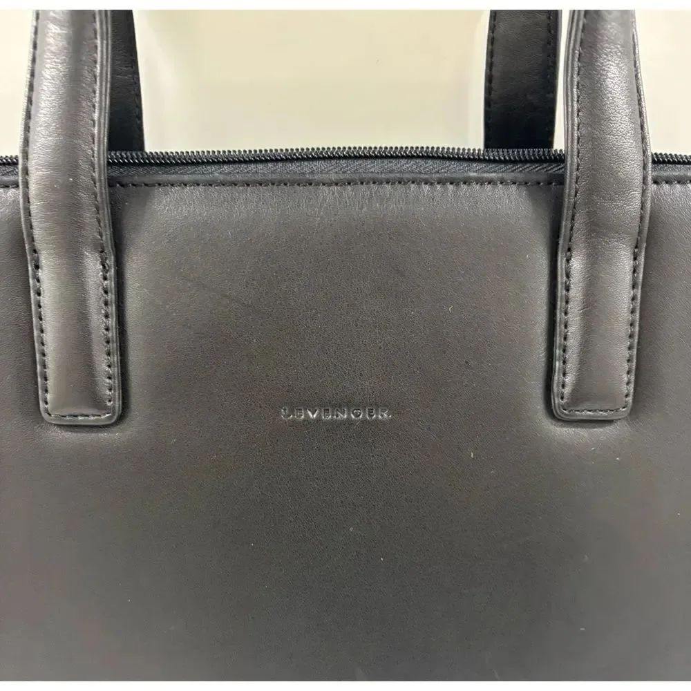 Levenger Everyday Black Laptop Bag with Handles